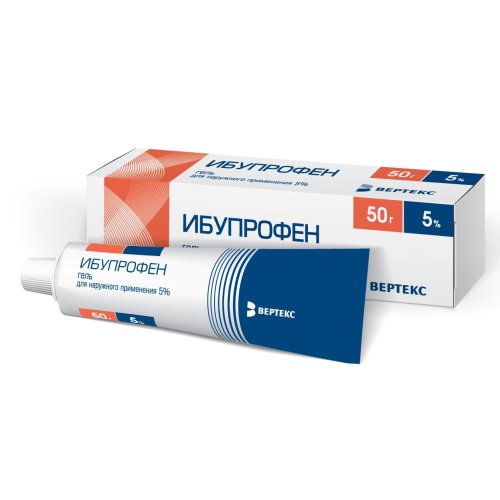 Ибупрофен-Вертекс гель 5% 50г