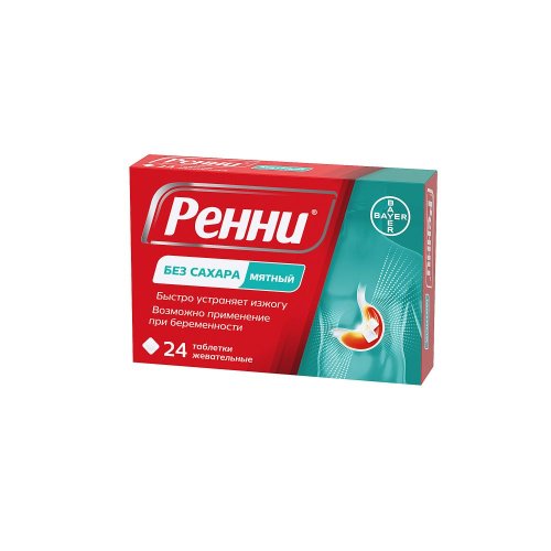 Ренни мята таб.жев. 80мг/680мг №24