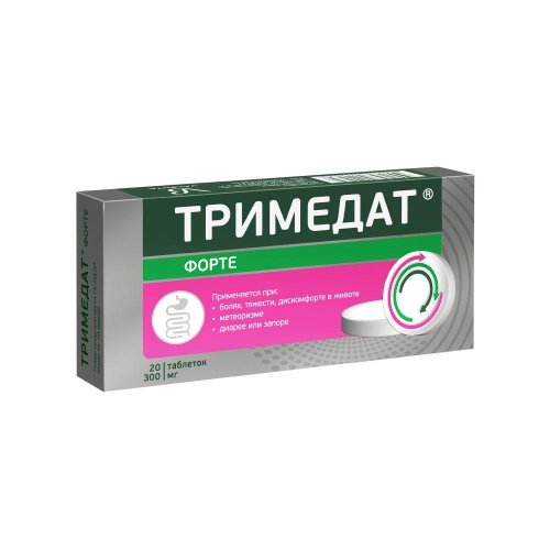 Тримедат форте таб.п/о плен.с пролонг.высв. 300мг №20