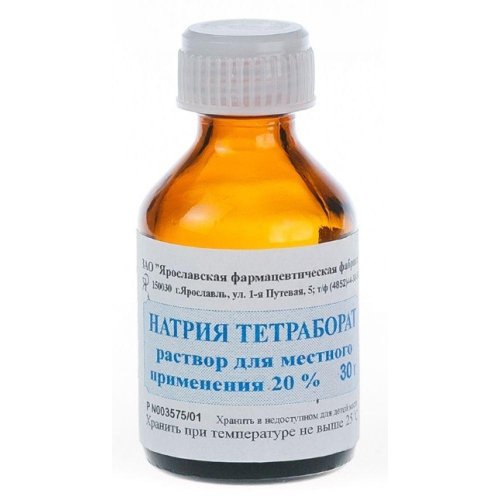 Натрия тетраборат в глицерине р-р д/местн.прим. 20% 30мл