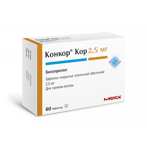 Конкор-кор таб.п/о плен. 2,5мг №60