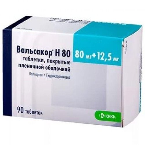 Вальсакор Н таб.п/о плен. 80мг+12,5мг №90