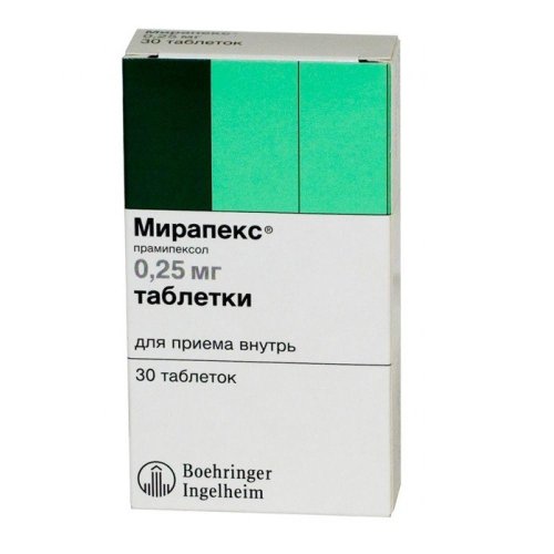 Мирапекс таб. 0,25мг №30