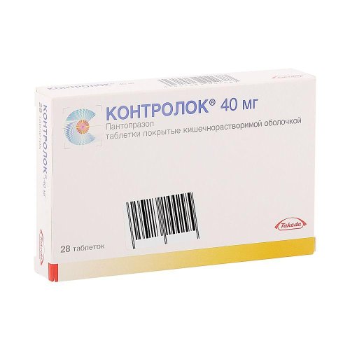 Контролок таб.п/о раствор./кишечн. 40мг №28
