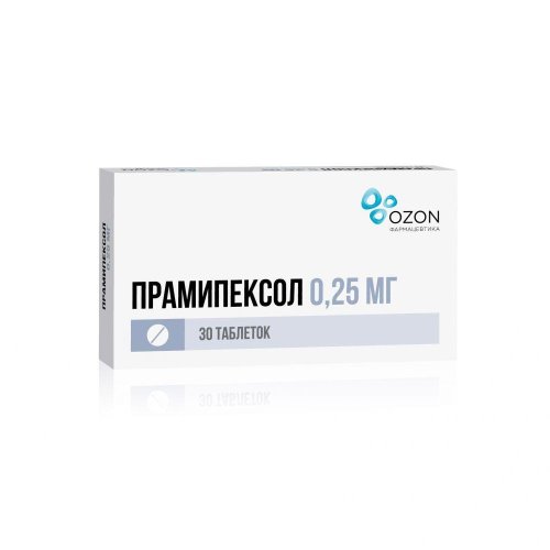 Прамипексол таб. 0,25мг №30