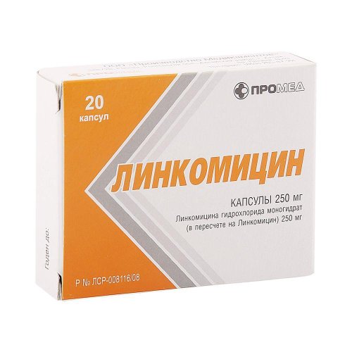 Линкомицин г/хл капс. 250мг №20