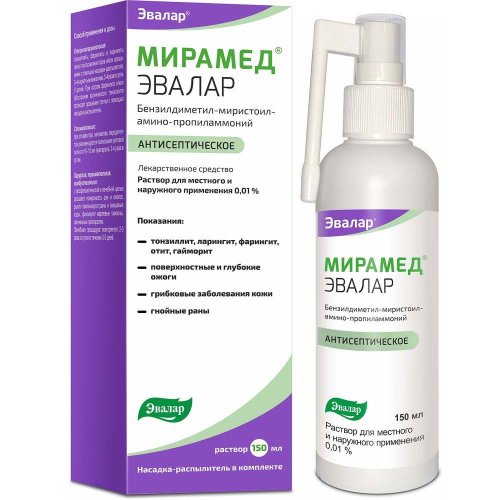 Мирамед Эвалар р-р д/местн/наруж прим 0,01% 150мл/насадка распылитель