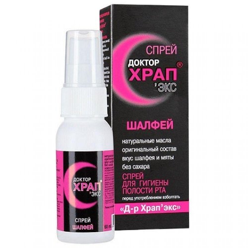 Доктор Храп экс шалфей/мята спрей 60мл