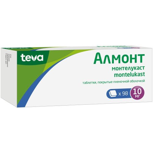 Алмонт таб.п/о плен. 10мг №98