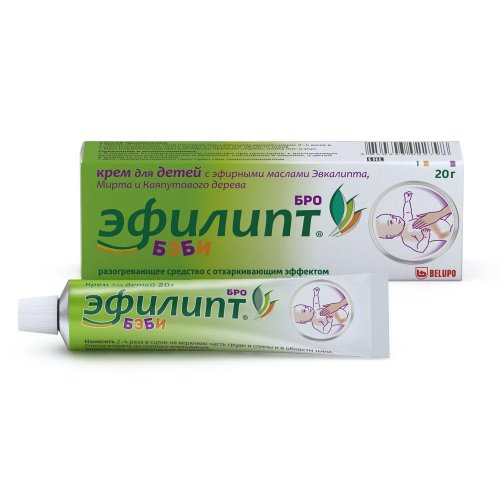 Эфилипт Бро Бэби крем д/дет.20г разогрев.с отхарк.эффект