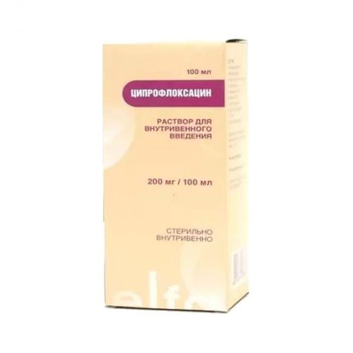 Ципрофлоксацин р-р д/в/в введ. 200мг/100мл 100мл №1