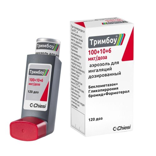 Тримбоу аэр.для инг. доз. 100+10+6мкг/доза 120 доз