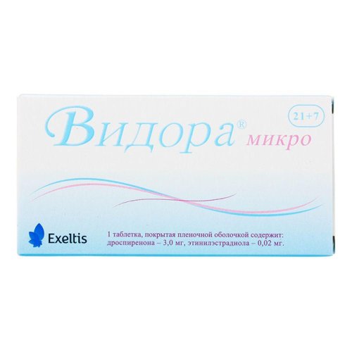 Видора Микро таб.п/о плен. 3+0,02мг №21+7