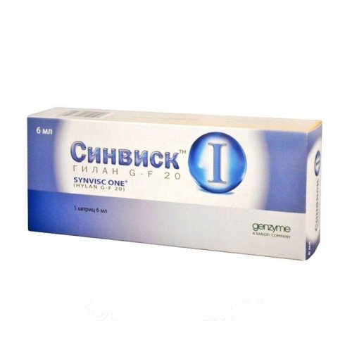 Синвиск протез синовиальной жидкости р-р д/внутрисуставн.введ. шприц 6 мл №1