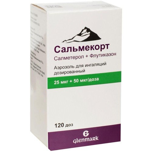 Сальмекорт аэр. для инг. 25мкг+50мкг/доза 120доз