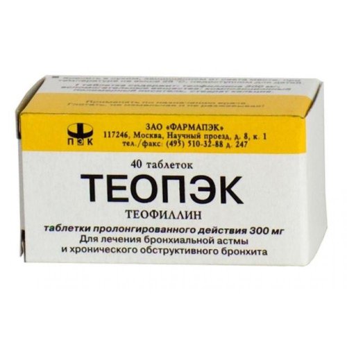 Теопэк ретард таб. 300мг №40